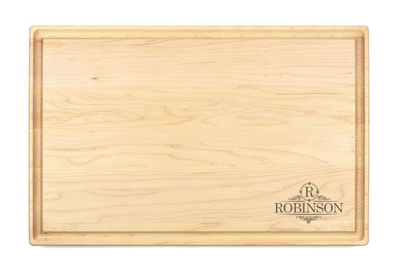Personalized Large Maple Cutting Board With Juice Groove (11