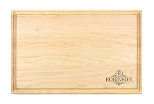 Personalized Maple Cutting Board With Rounded Edges And Juice Groove - 11" x 17" - Bulk Discounts Bulk Cutting Board Hailey Home 