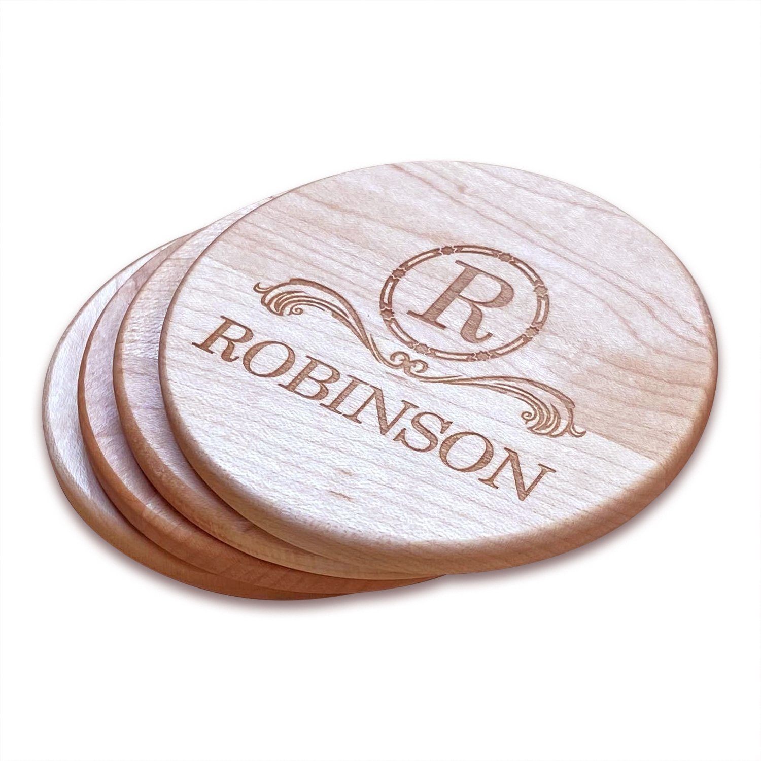 Wooden Coasters Personalized Walnut Wood Coasters With 