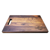 Personalized Walnut Cutting Board With Handle (11" x 16") Cutting Board Hailey Home 