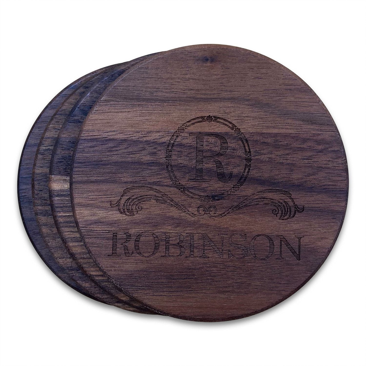 Custom Walnut Wood Coasters