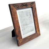 Rustic Hearts Custom Engraved 4"x6" Picture Frame - MDF Custom Picture Frame Hailey Home 