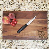 Season Everything With Love - Engraved Walnut Cutting Board (11" x 16") Cutting Board Hailey Home 