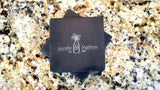 Set of 8 Custom Monogram Engraved Slate Coasters 4" x 4" Monogram Slate Coaster Hailey Home 