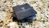 Set of 8 Flower Vase Monogram Engraved Slate Coasters 4" x 4" Monogram Slate Coaster Hailey Home 