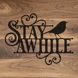 Stay a While - Engraved Walnut Cutting Board (11" x 16") Cutting Board Hailey Home 
