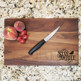 Stay a While - Engraved Walnut Cutting Board (11" x 16") Cutting Board Hailey Home 