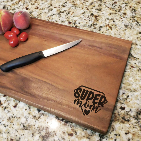 Super Mom - Walnut Cutting Board (11
