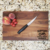 Support Your Local Farmer - Walnut Cutting Board (11" x 16") Cutting Board Hailey Home 
