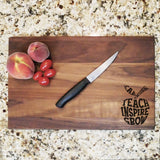 Teacher Apple - Walnut Cutting Board (11" x 16") Cutting Board Hailey Home 