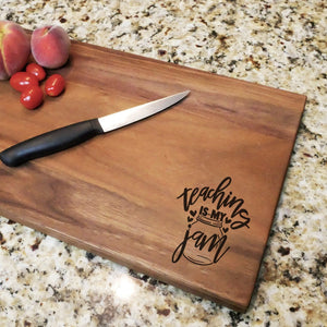 Teaching Is My Jam - Walnut Cutting Board (11" x 16") Cutting Board Hailey Home 