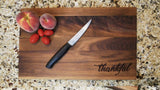 Thankful - Engraved Walnut Cutting Board (11" x 16") Cutting Board Hailey Home 