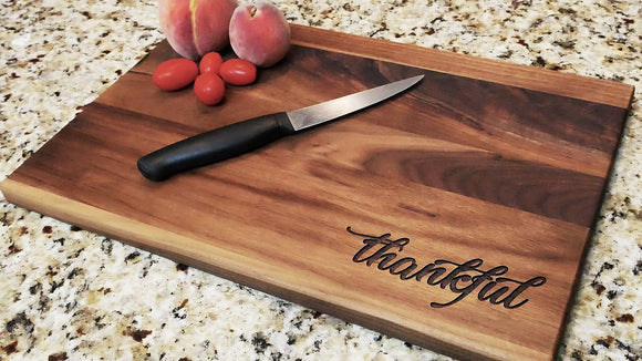 Thankful - Engraved Walnut Cutting Board (11