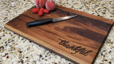 Thankful - Engraved Walnut Cutting Board (11" x 16") Cutting Board Hailey Home 
