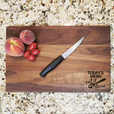 Today's Menu - Engraved Walnut Cutting Board (11" x 16") Cutting Board Hailey Home 