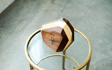 Walnut & Maple Geometric Wall & Table Clock Home Decor Pinwheel 