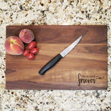 We Decided On Forever - Engraved Walnut Cutting Board (11" x 16") Cutting Board Hailey Home 