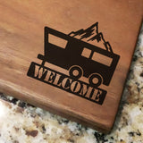 Welcome Camper - Engraved Walnut Cutting Board (11" x 16") Cutting Board Hailey Home 