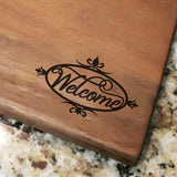 Welcome Decorative - Engraved Walnut Cutting Board (11" x 16") Cutting Board Hailey Home 