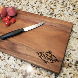Welcome Decorative - Engraved Walnut Cutting Board (11" x 16") Cutting Board Hailey Home 