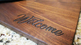 Welcome - Engraved Walnut Cutting Board (11" x 16") Hailey Home 