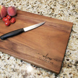 Welcome To Our Home Cursive - Engraved Walnut Cutting Board (11" x 16") Cutting Board Hailey Home 