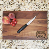 Welcome To Our Home - Engraved Walnut Cutting Board (11" x 16") Cutting Board Hailey Home 