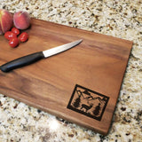 Wildlife Scene - Engraved Walnut Cutting Board (11" x 16") Cutting Board Hailey Home 
